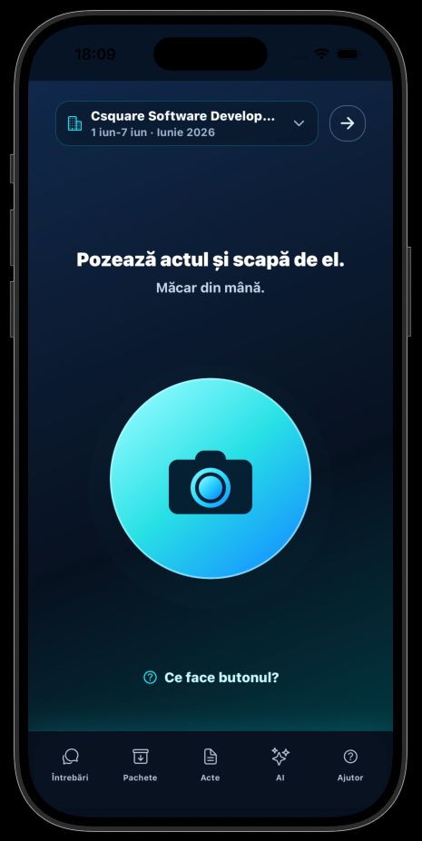 Ecranul Mod Super Simplu din aplicația Fisclarity
